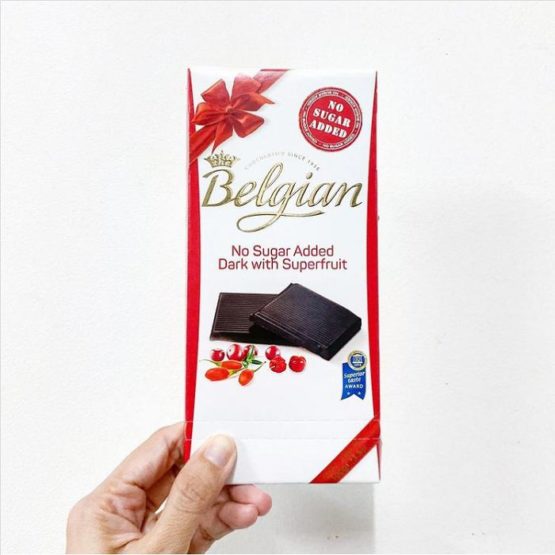 Belgian No Sugar Added Dark Chocolate with Superfruit 100G