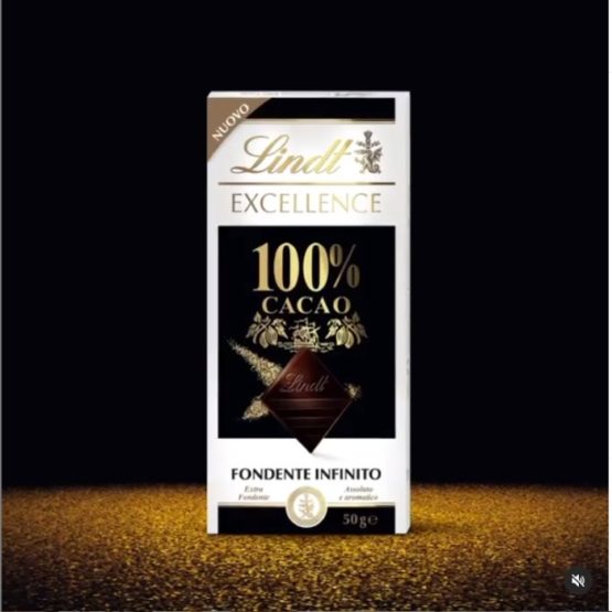 Lindt Excellence 100% Cocoa Dark Bar 50G