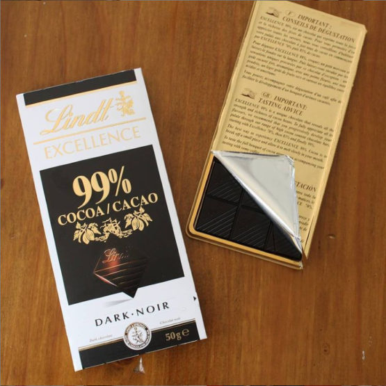 Lindt Excellence 99% Cocoa Dark Bar 50 G