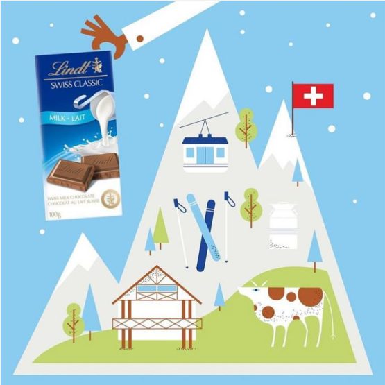 Lindt Swiss Classic Milk Chocolate Bar 100G