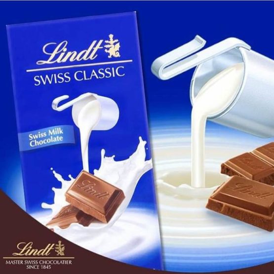 Lindt Swiss Classic Milk Chocolate Bar 100G