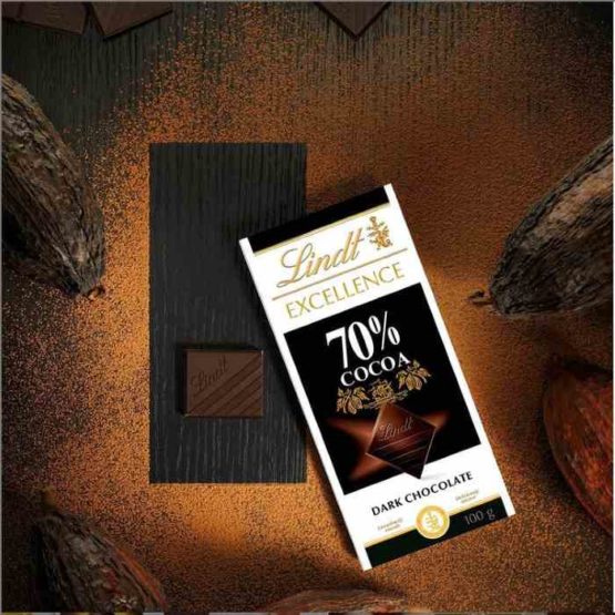 Lindt Excellence 70% Cocoa Dark Bar 100 G