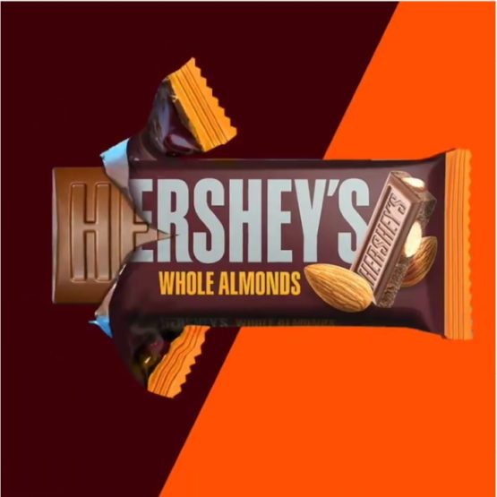 Hersheys Whole Almonds Bar 100G