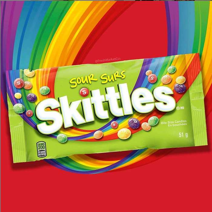 Skittles Sours Candy 45G (Pack of 2)