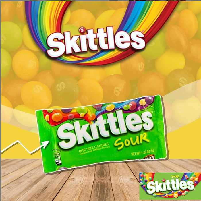 Skittles Sours Candy 45G (Pack of 2)