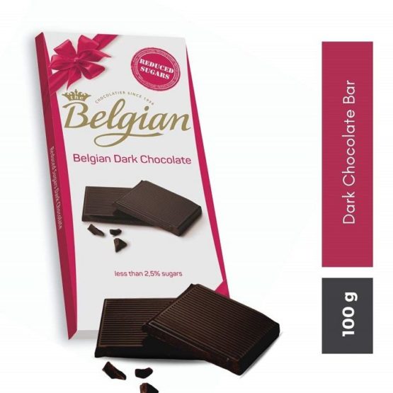 Belgian No Sugar Added Dark Chocolate Bar 100G