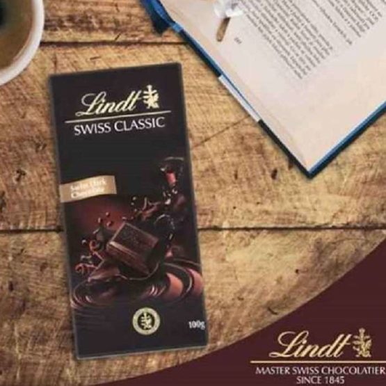 Lindt Swiss Classic Dark Chocolate Bar 100G