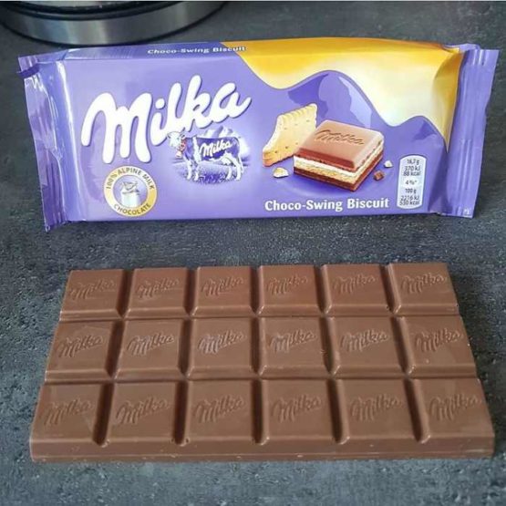 Milka Cream & Biscuit Milk Chocolate Bar 100G