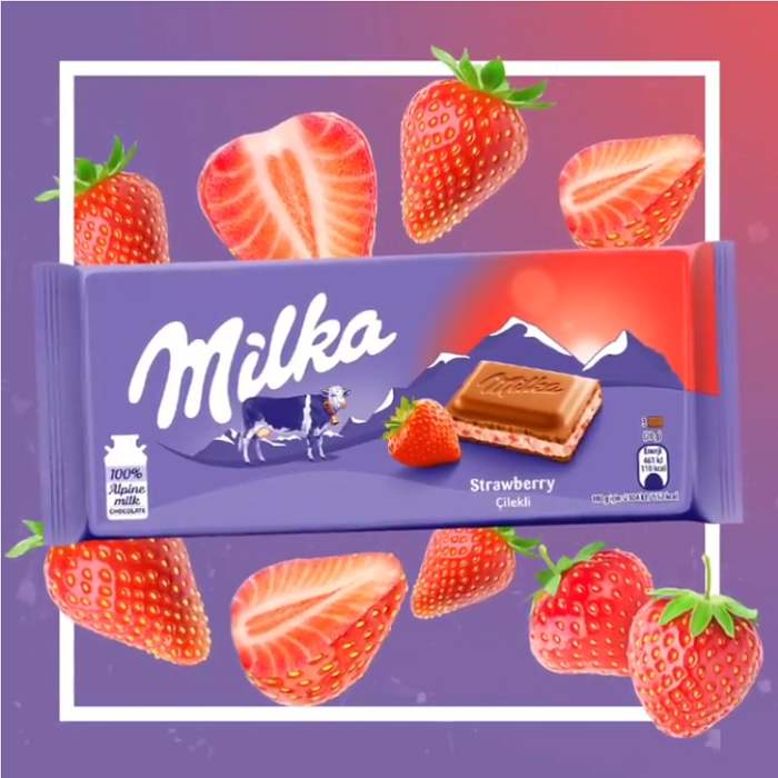 Chocolate Milka Strawberry 100g