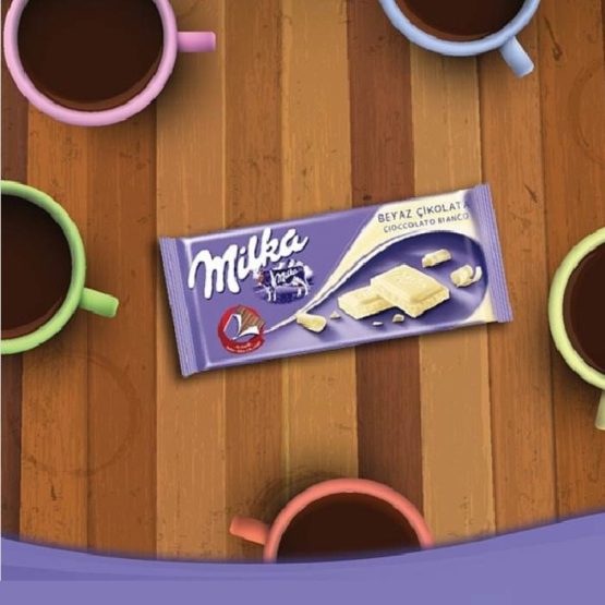 Milka White Chocolate Bar 100G