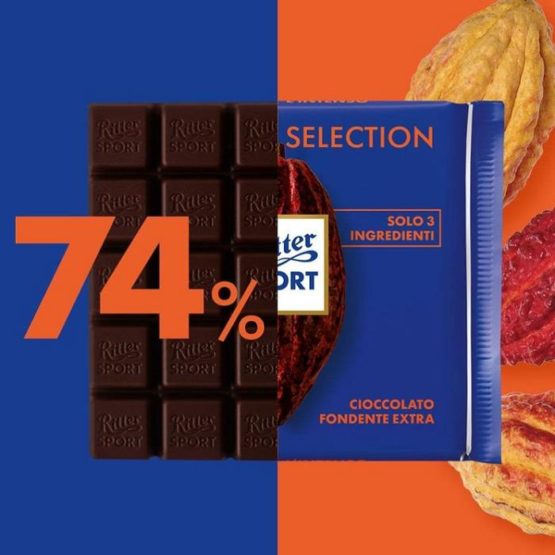 Ritter Sport Cocoa Selection 74% Intensity with Cocoa Mass 100G