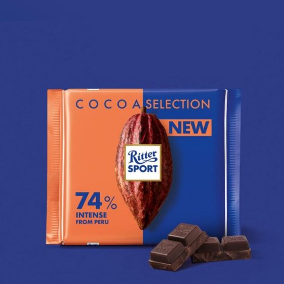 Ritter Sport Cocoa Selection 74% Intensity with Cocoa Mass 100G