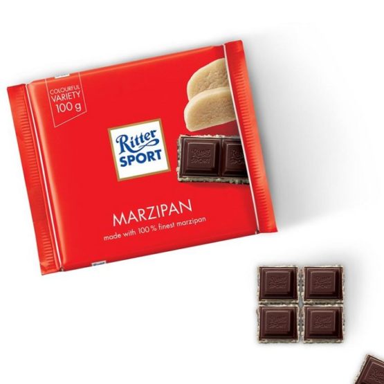 Ritter Sport Marzipan Chocolate Bar 100G