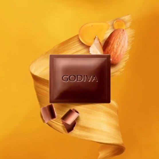 Godiva Roasted Almond & Honey Milk Chocolate Bar 90G