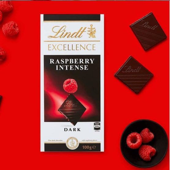 Lindt Excellence Raspberry Intense Dark Chocolate 100G
