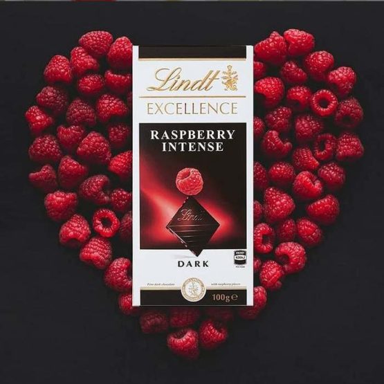 Lindt Excellence Raspberry Intense Dark Chocolate 100G