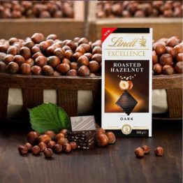 Lindt Excellence Roasted Hazelnut Dark Chocolate Bar 100G