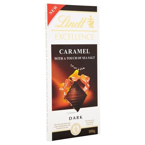 Lindt Excellence Caramel with Sea Salt Dark Chocolate 100G